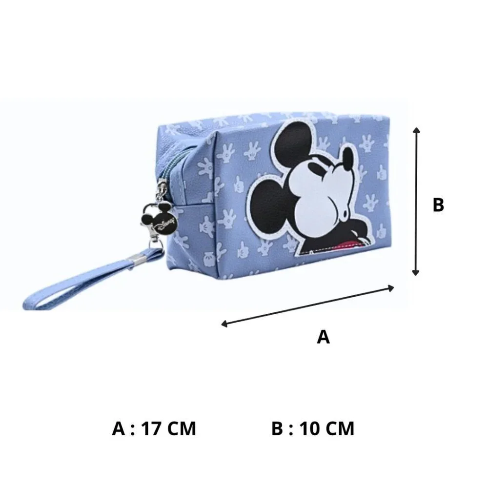 Mickey Mouse Light Blue Cosmetic Bag – Toiletry Pouch – Travel Friendly